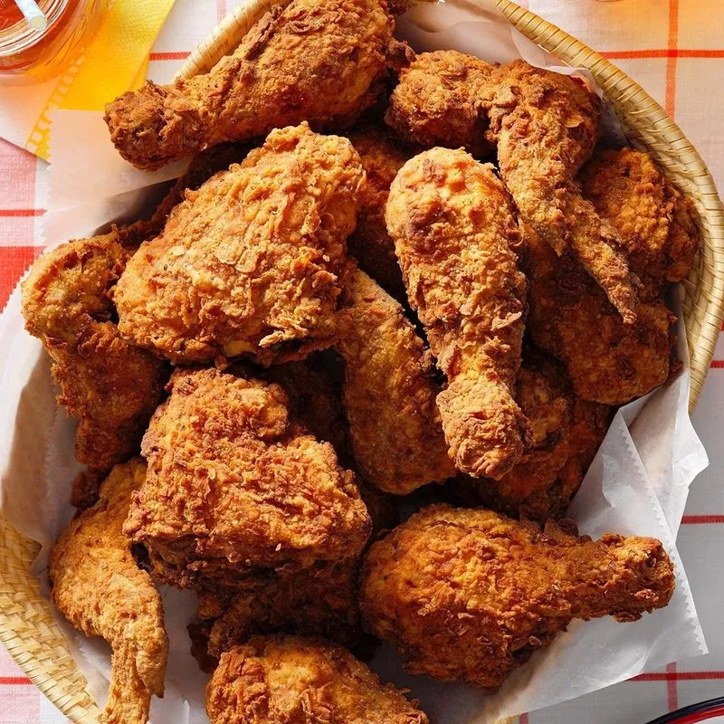 Crispy Fried Chicken with Cheese