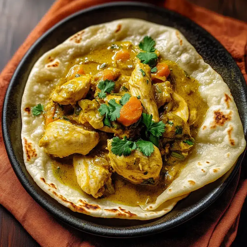 Dry Roti with Curry