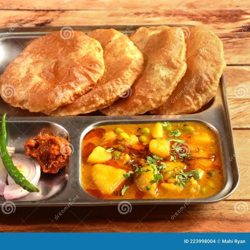 Puri with Curry